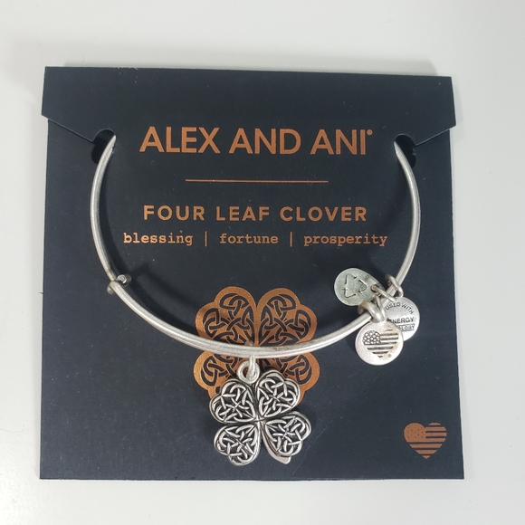 Alex and Ani Four Leaf Clover Braclet - Picture 1 of 3